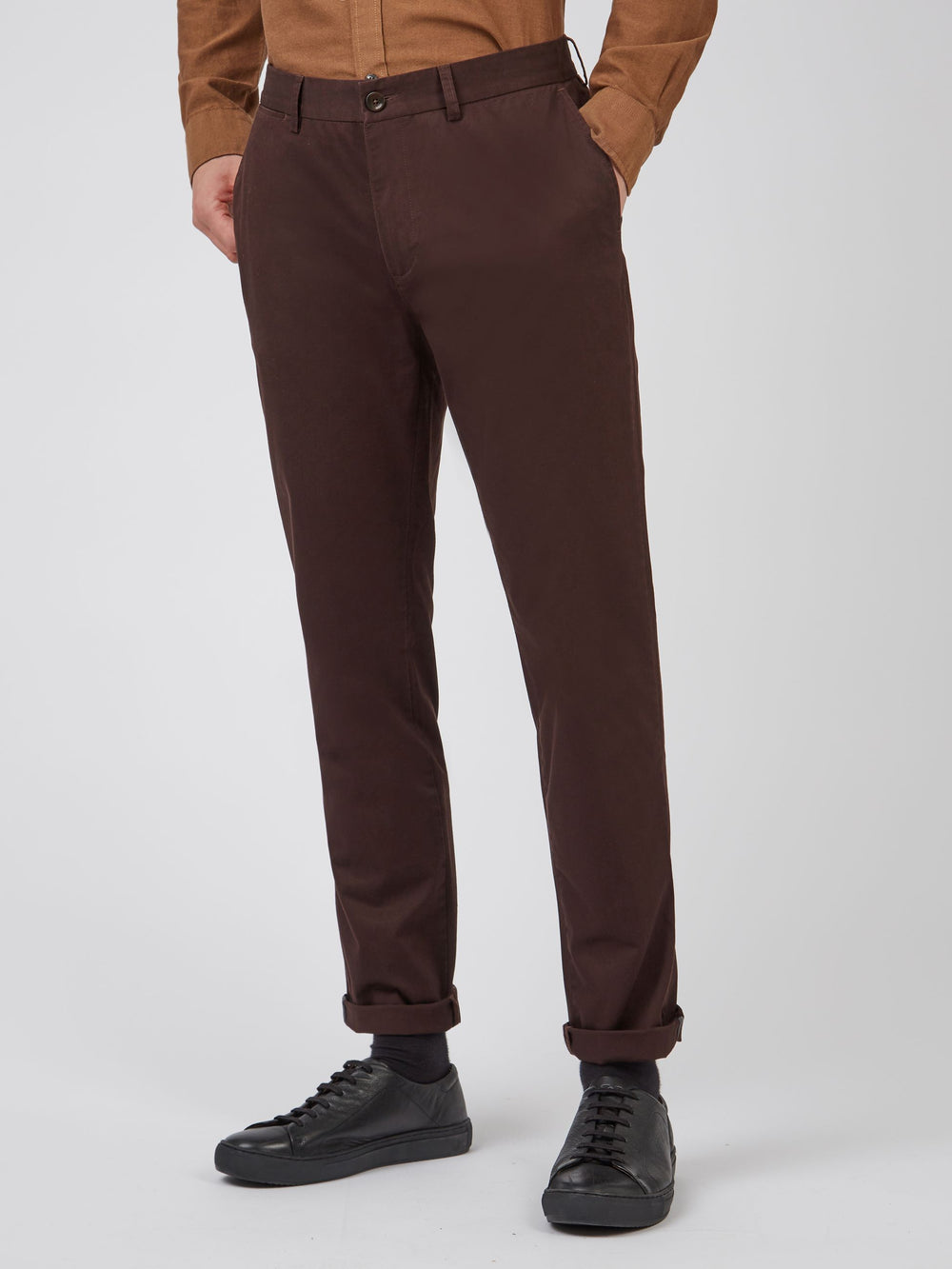 Pantalon Ben Sherman Signature Slim Stretch Chino Rouge | HPH-16149774